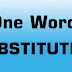 One word substitution - 14