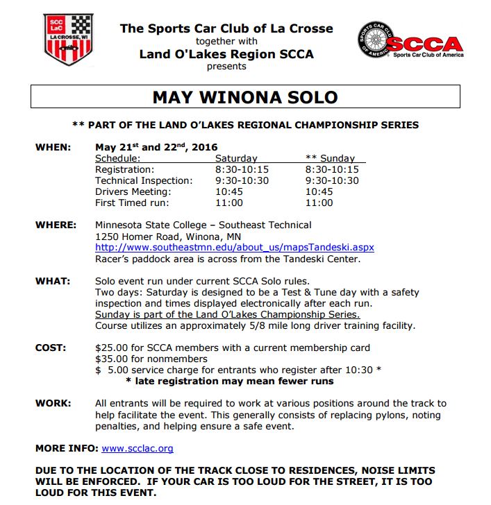 Jungle Motor Sports Winona Autox 5/21&22