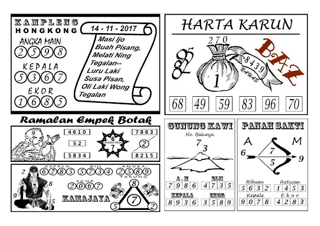 Syair HK Naga Mas Selasa 14-11-2017
