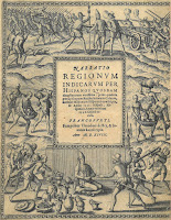 Frontispiece of De Las Casas's "A Short Account of the Destruction of the Indies," displaying violences committed against indigenous peoples by the Spaniards.