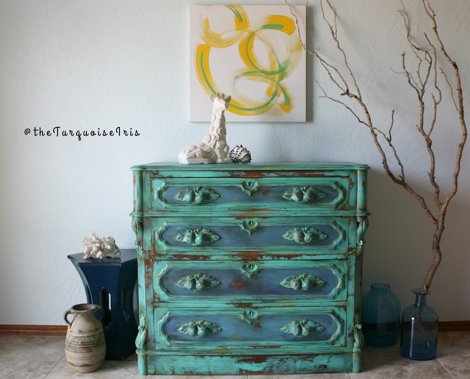 Gorgeous Vintage Turquoise Chest A Short Video Clip The