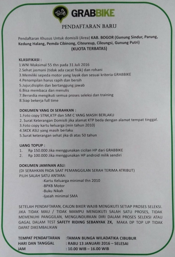 Alamat Kantor Grab Di Bogor Info Kantor Grab Se Indonesia