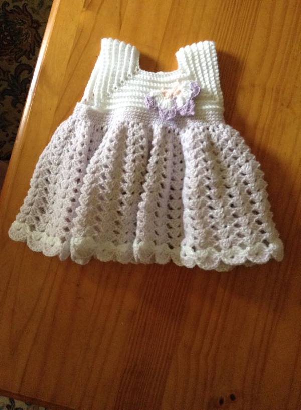 Beautiful dress for your crochet baby - step by step - Crochet Free