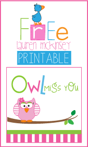 The Carver Crew: Owl Miss You Printables by Lauren McKinsey