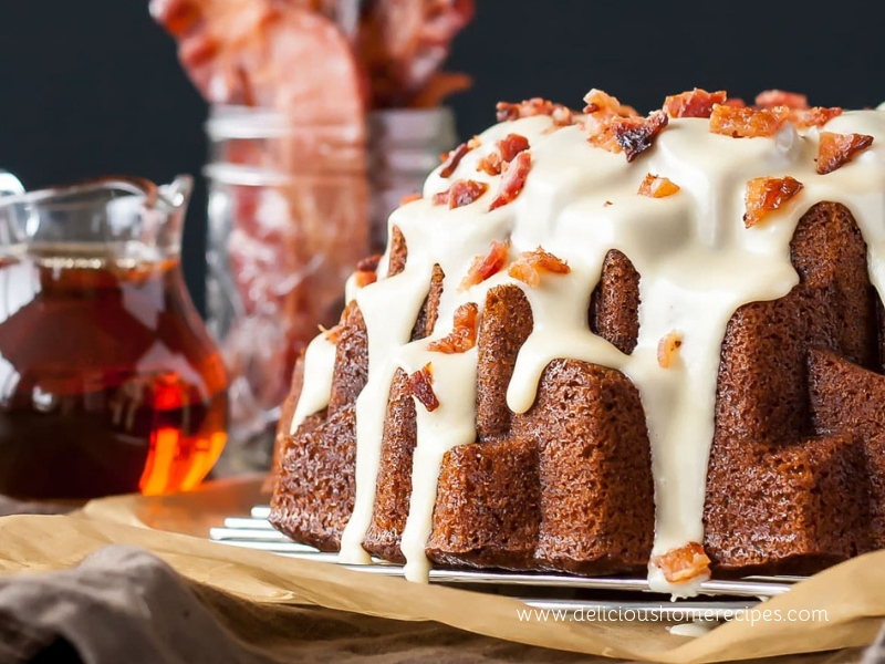 Delicious Banana Bacon Bundt Cake 