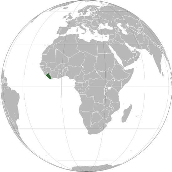 Letak negara Liberia