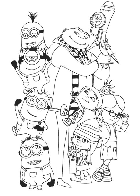 Despicable Me and Minions free printable coloring pages. - Oh My Fiesta! in  english