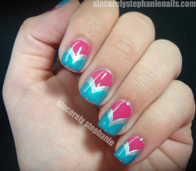 fishtail chevron nail art