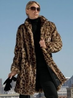 Leopard Faux Fur Stroller Coat