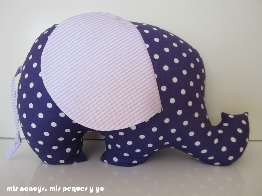 mis nancys, mis peques y yo, elefante de trapo, cojín 
