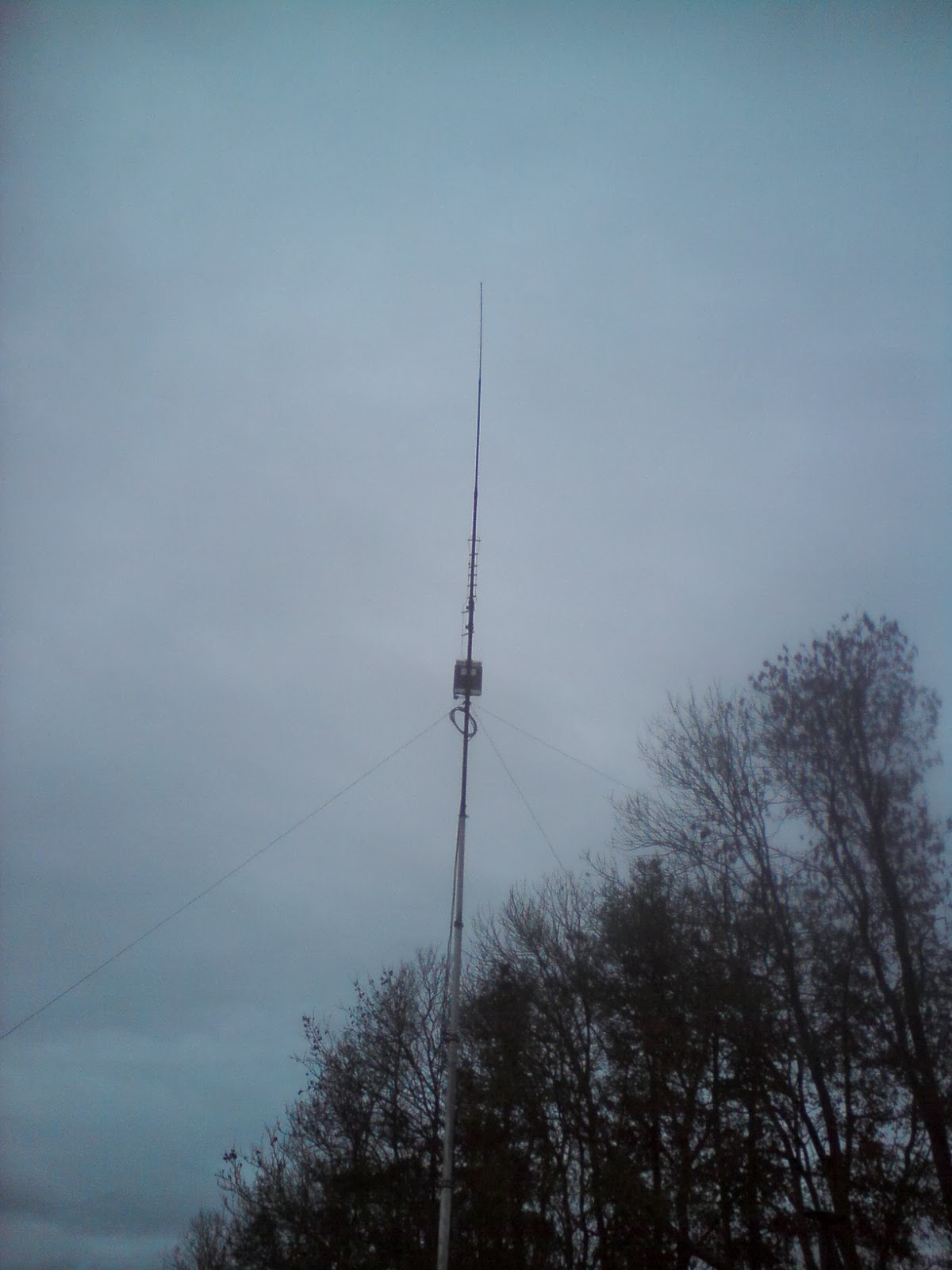 PE4BAS Amateur Radio log Repaired & modified the vertical antenna