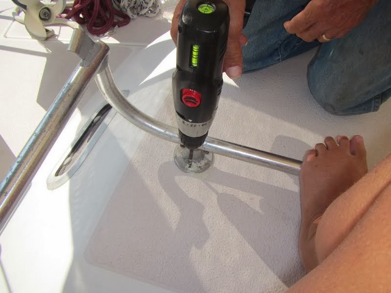 Things we did today... Drilling Holes In Boats...