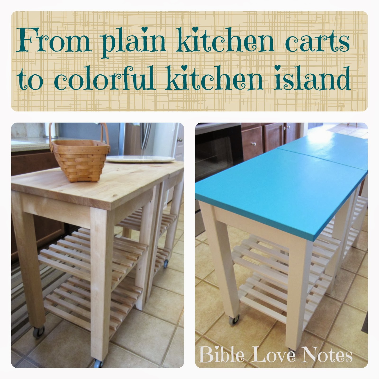 1Minute Bible Love Notes Kitchen IslandCart