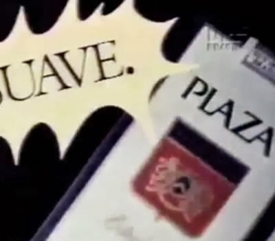 Propaganda dos cigarros Plaza nos anos 80.