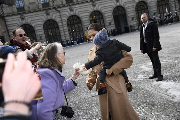 Crown Princess Victoria, Prince Daniel and Princess Estelle and Prince Oscar attended festivities to celebrate the Crown Princes's name day at the Royal Palace
