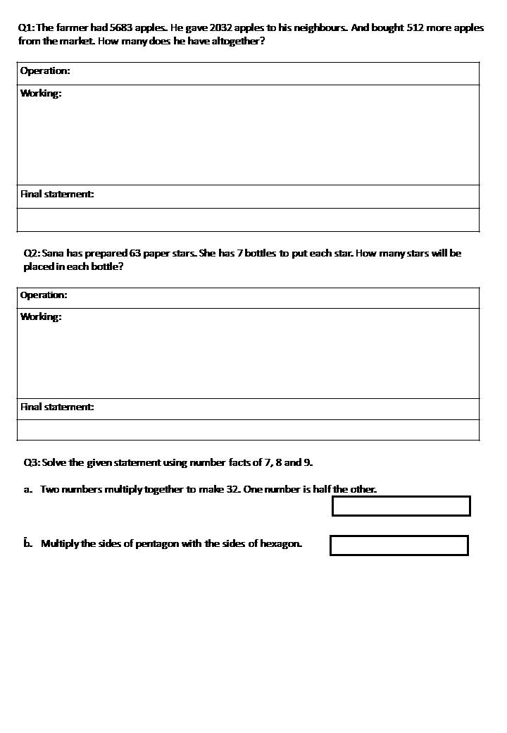 The City School: Worksheets