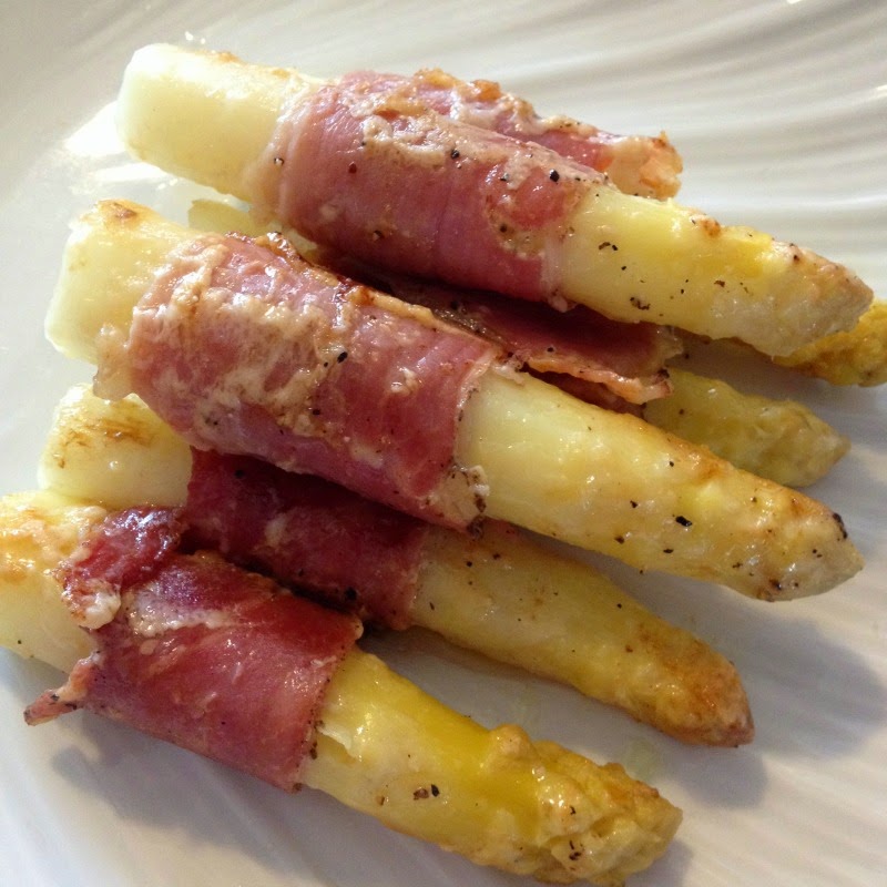 La cuisine & Claudine Asperges sautées au jambon cru et parmesan