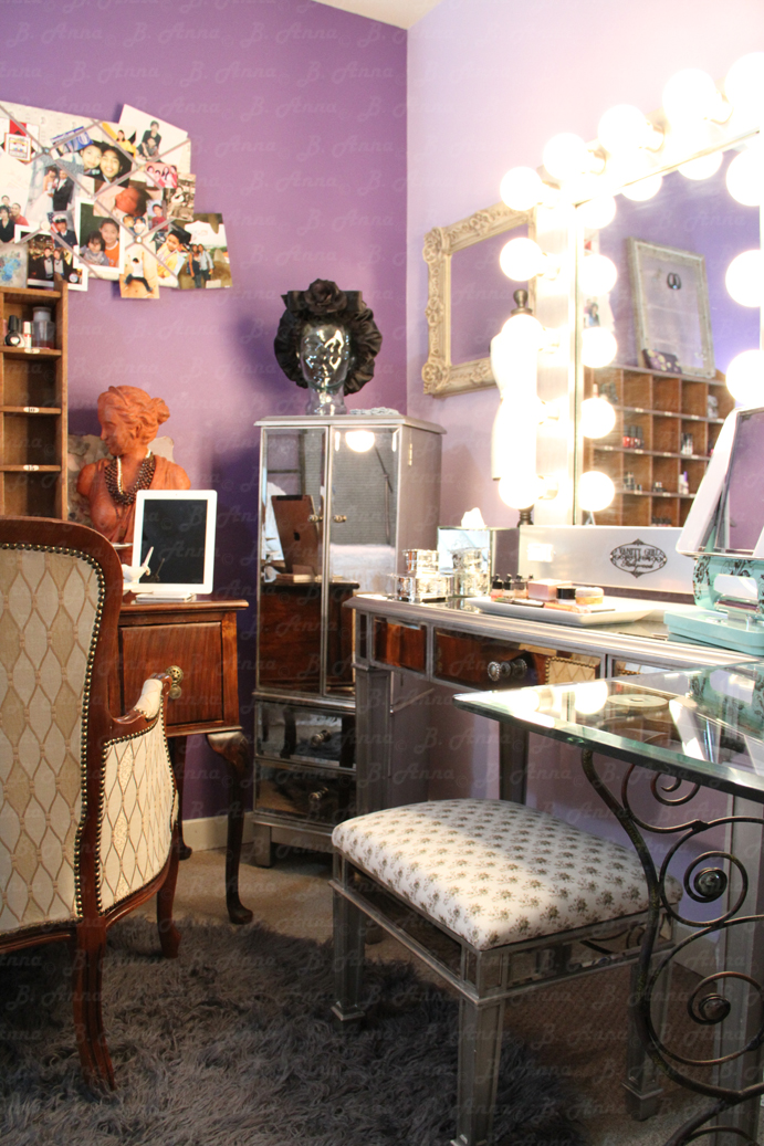 The Experience of Joy Broadway lighted mirror on Hayworth Vanity