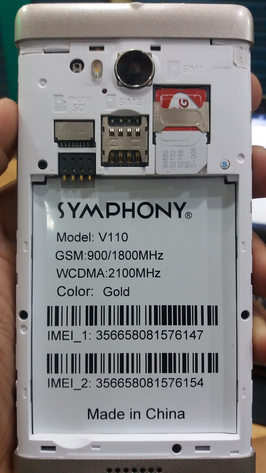 Symphony V110 _V6.0 FlashFilefirmware _V110_HW1_V11 File 1000 Ok
