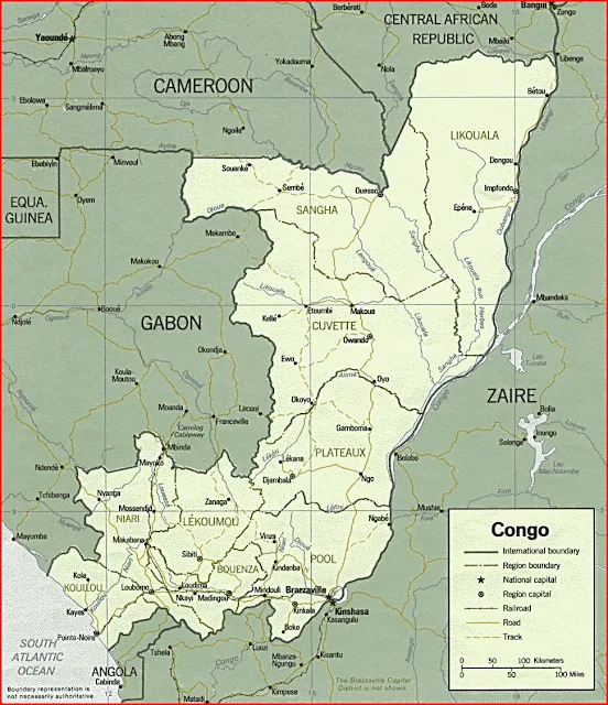 image: Republic of the Congo political map