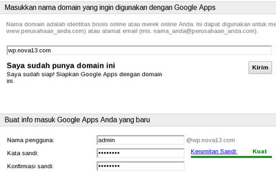 mengisi domain pada Google Apps