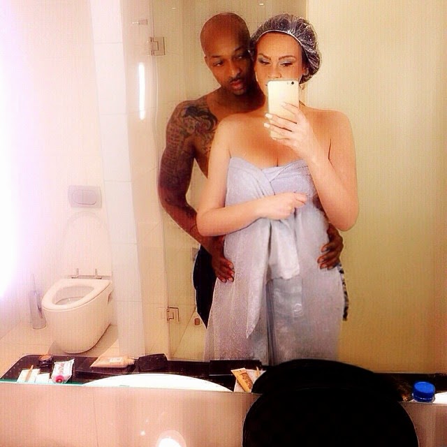 IK Ogbonna Shares Bathroom Photo Of Himself & His Pregnant Girlfriend.