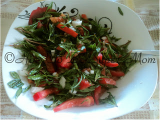 fresh thyme and tomatoe salad