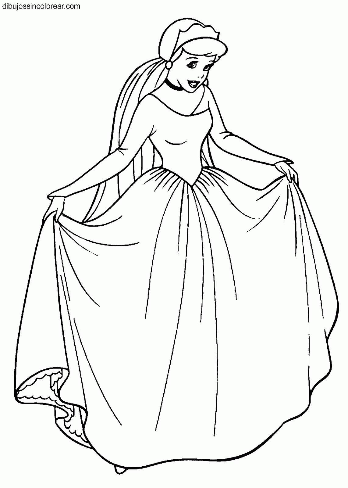 Dibujos de Cenicienta (Princesa Disney) para Colorear