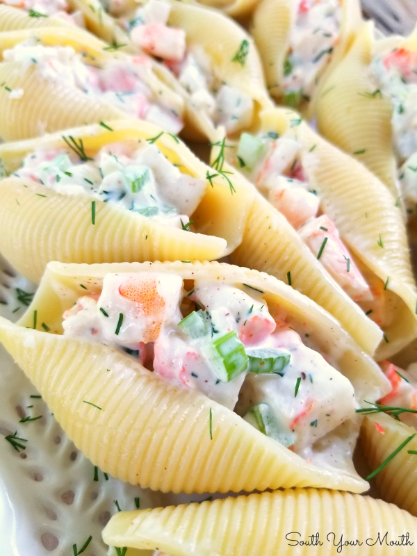 South Your Mouth Seafood Salad Stuffed Shells