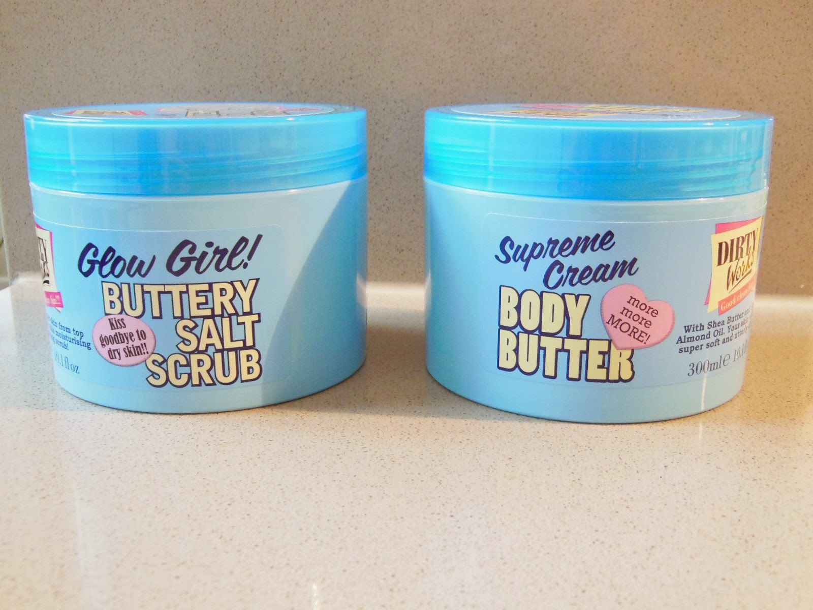 Product Review Dirty Works Glow Girl Buttery Salt Scrub and Supreme