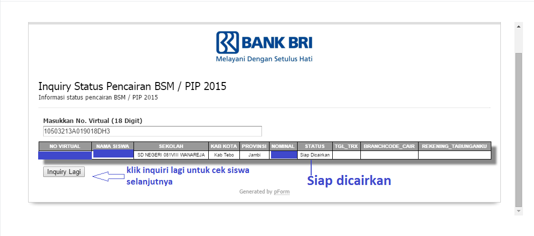 CARA CEK STATUS PENCAIRAN BSM/PIP 2015 HARYOTO BERBAGI