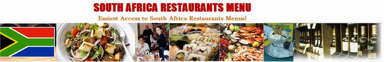 South Africa Restaurants Menu