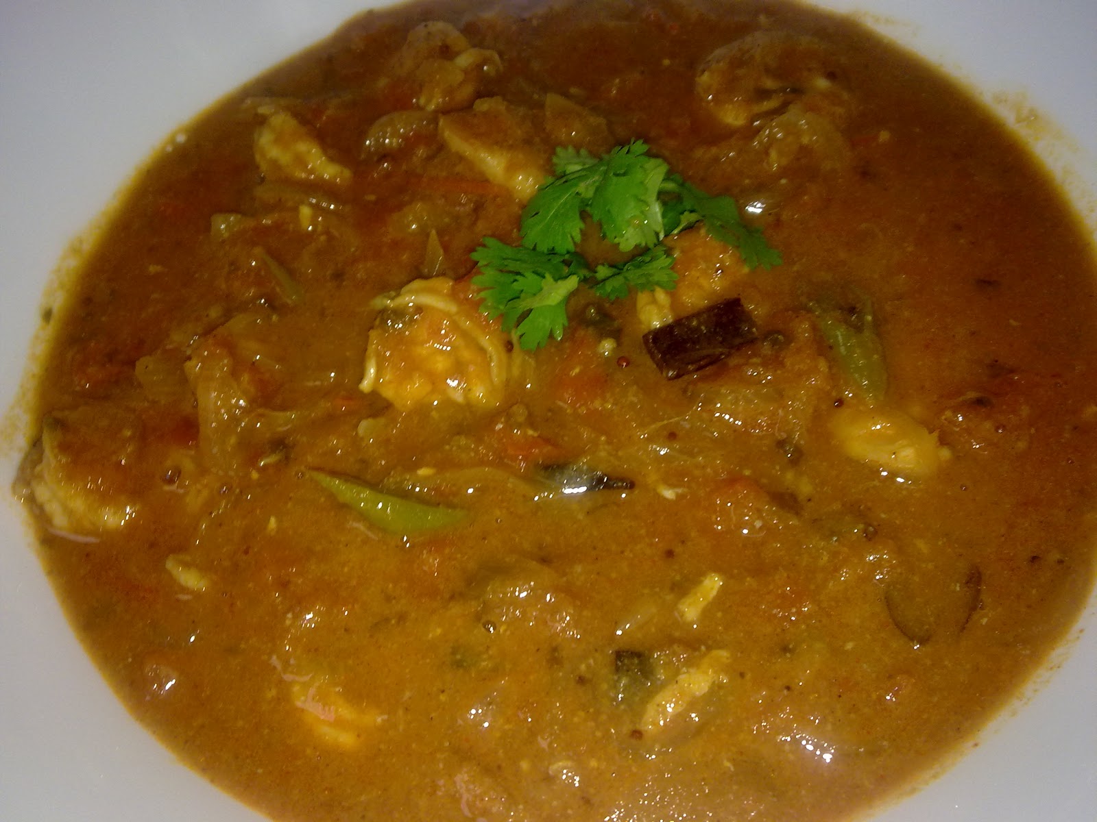 Raja's Kitchen Tomato Prawns Curry