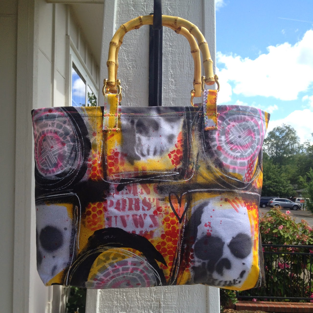 Made by Nicole: Skull Canvas Bag