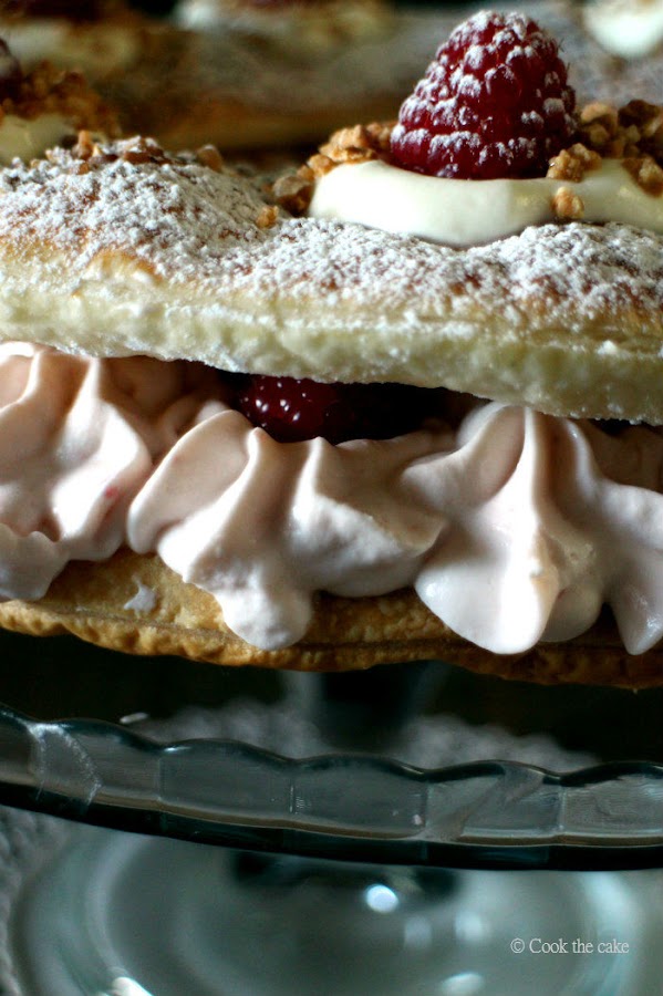 roscón-de-hojaldre, chantilly-de-frambuesa