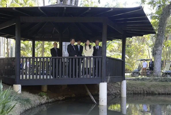 Princess Mako visited Japanese Botanical Garden, and Nikkei Association, and Redeemer Christ Monument in Rio de Janeiro