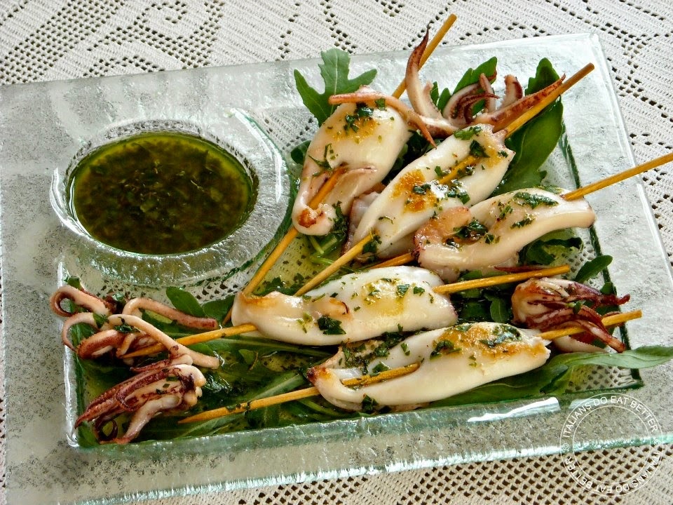 Calamari Alla Griglia Con Salsina Aromatica Italians Do Eat Better