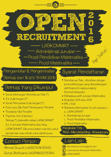 Pamflet Open Recruitment