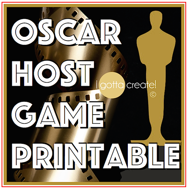 Name that Oscar Host party game printable! FUN!  | Academy Awards game download at I Gotta Create!