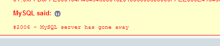 Вайфаер ошибка 2006. 2006 server has gone away. Has server. 2006 server has gone away. 2006 server has gone away.