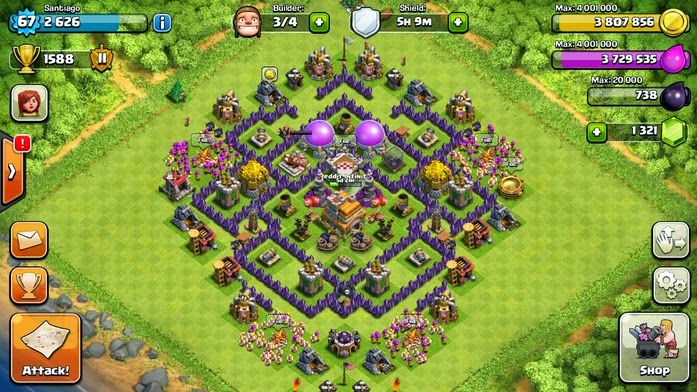3 Contoh Defense Clash Of Clans Town Hall Level 7 Terkuat