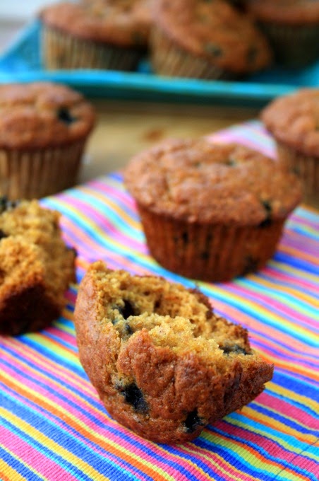 Wholesome Blueberry Wheat Germ Muffins