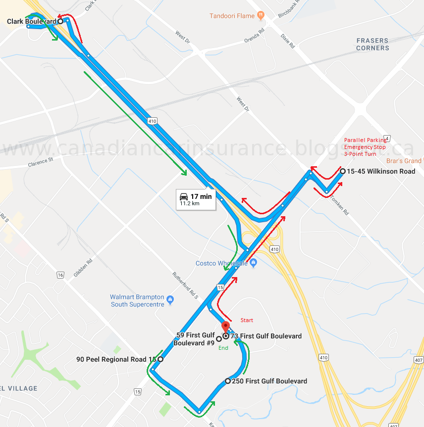 Prepare for Brampton G Road Test Route 2 Maps