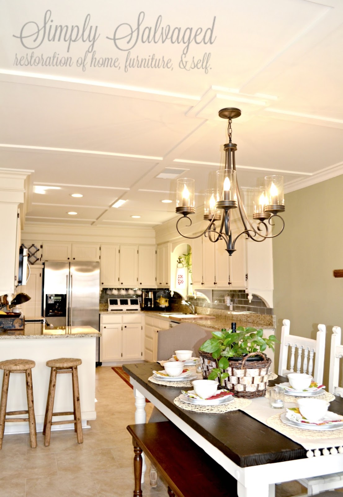 Simply Salvaged Cover Your Popcorn With A Diy Coffered