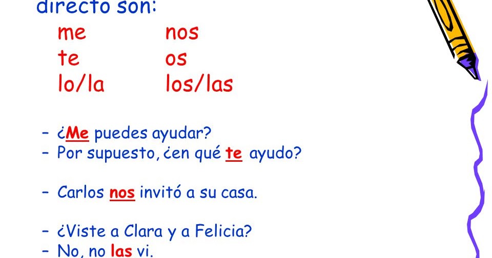 Learn Spanish/Aprende Español Online: El Complemento Directo A2