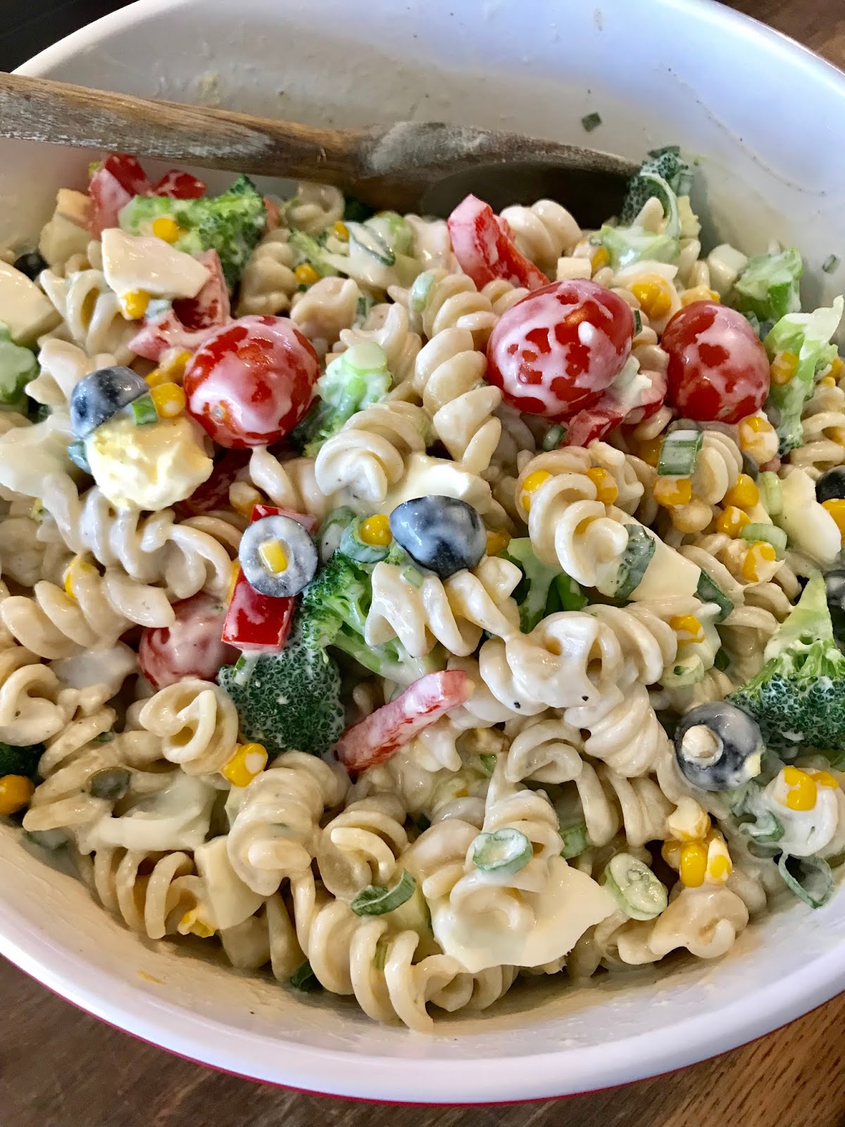 Once upon a cook Easy Pasta Salad with Yogurt Dressing