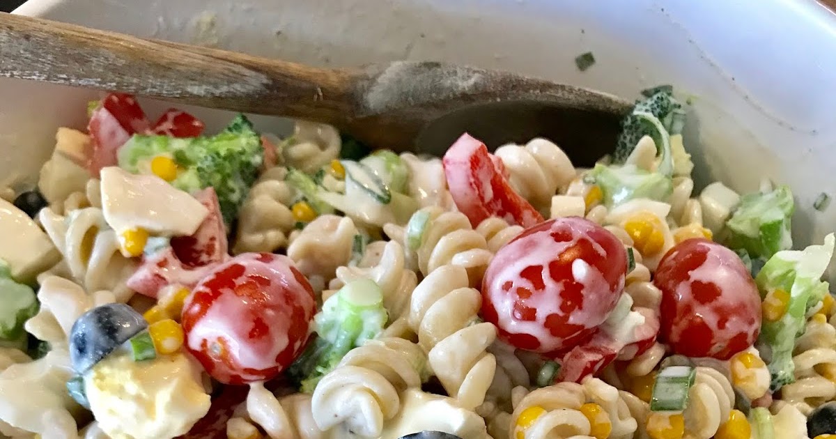 Once upon a cook Easy Pasta Salad with Yogurt Dressing