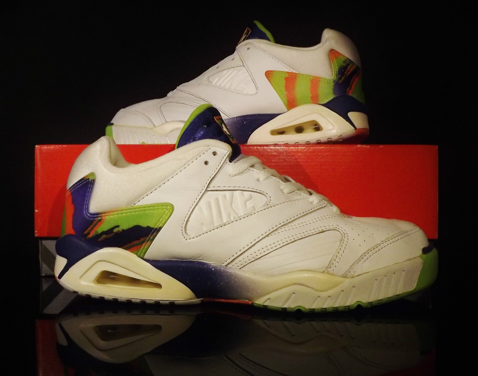 1991 NIKE AIR TECH CHALLENGE LOW WHT / DGRAPE-KIWI-BRIMAN