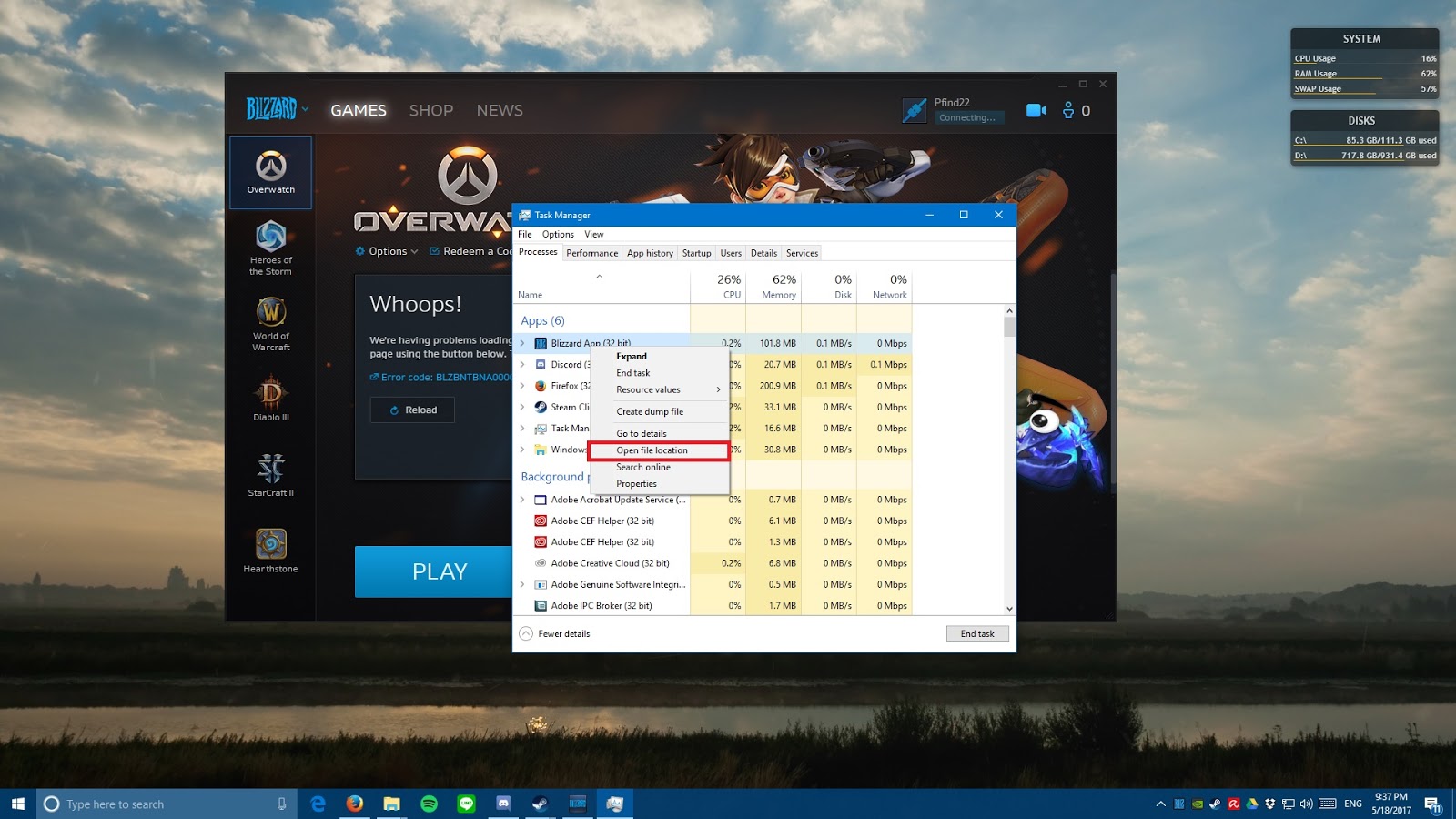 blizzard battle.net app freezing blizzard battle.net app freezing