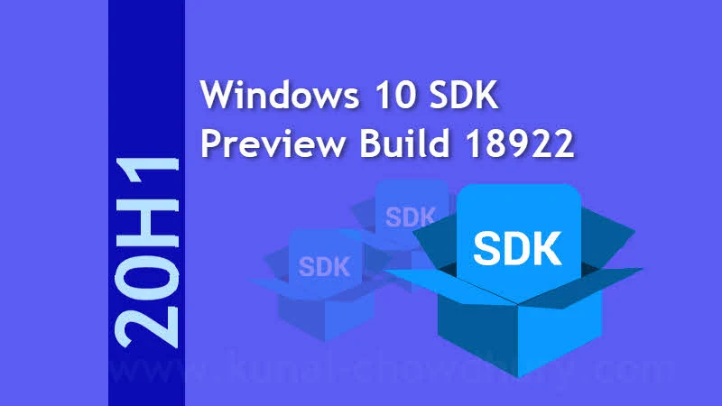 Download Windows 10 SDK Preview Build 18922
